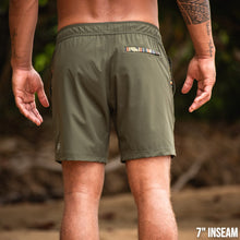 Nomad 3.0 Short (Hybrid) - Olive 7" - Back