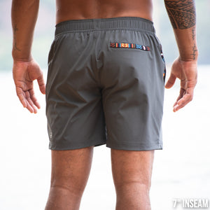 Nomad 3.0 Short (Hybrid) - Charcoal 7" - Back