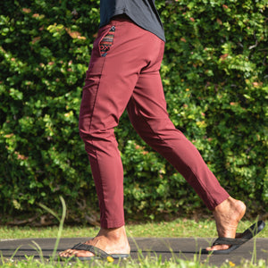 Sapien Pant (Casual Stretch) - Merlot - Left Side - Tall