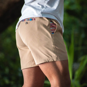 Sapien 2.0 Short 5"(Casual Stretch) - Khaki back pocket lifestyle