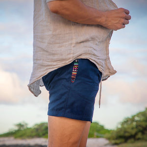 OG Shorts Navy Blue - Away at Sea side