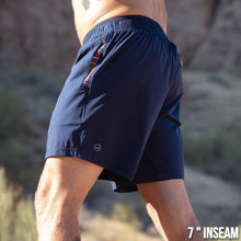 Flow Short - Navy 7" - Side